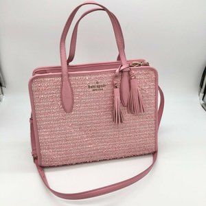 Kate Spade Rowe Summer Tweed Satchel Bag Tassels